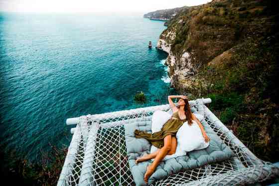 Тропический Glamping 🌴 Cliff Side Ocean View + Net🐬 Klungkung