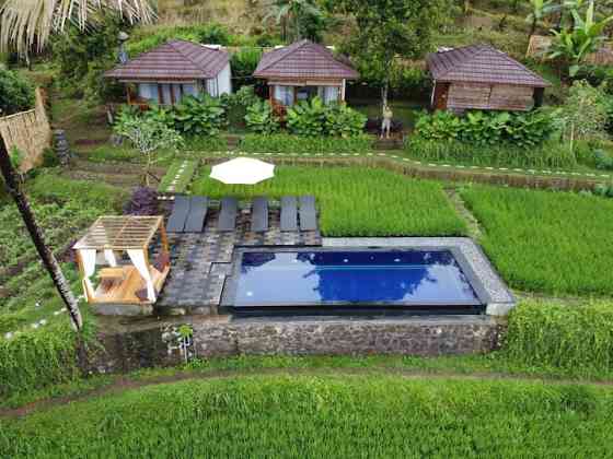 Коттедж Bali De Pardis Cottage с видом на рисовое поле Banjar