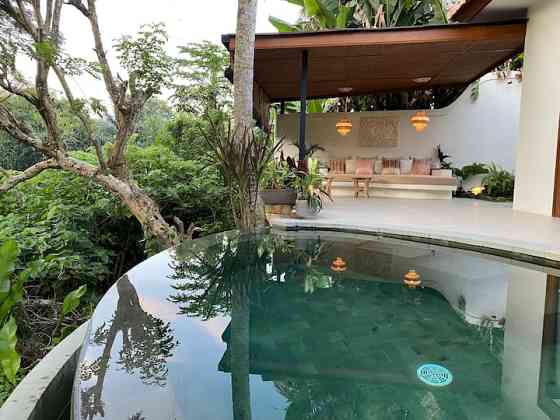 НОВАЯ частная вилла Luxe, вид на джунгли и бассейн в джунглях Ubud