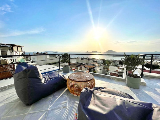 Boho Apt w Amazing View Terrace-Turgutreis, Bodrum Turgutreis - изображение 1