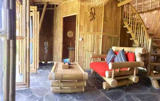 DD BAMBOO LODGE-bamboo eco в рисовых полях Ubud