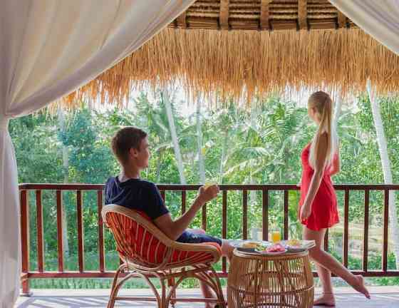 DD BAMBOO LODGE-bamboo eco в рисовых полях Ubud