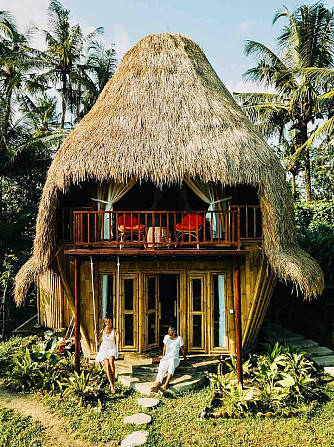 DD BAMBOO LODGE-bamboo eco в рисовых полях Ubud - изображение 4