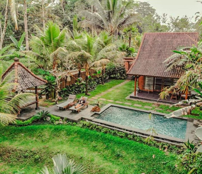 тропический деревянный дом №1 BR частный бассейн с джунглями. Ubud - изображение 1