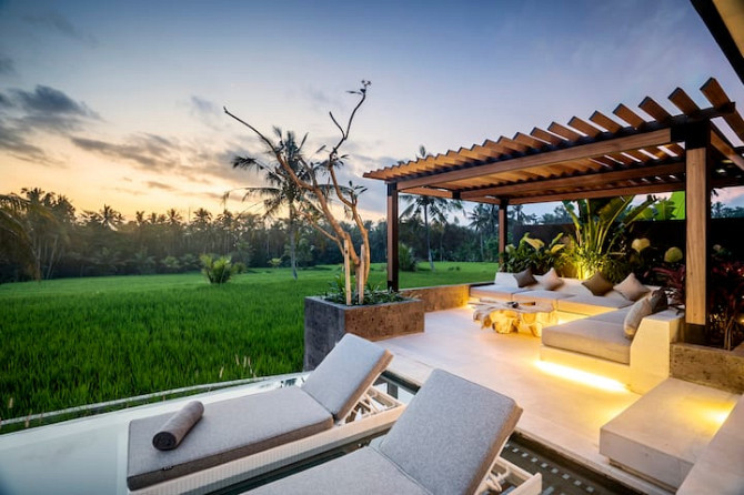 Роскошный курорт с 5 BDR Resort с видом на тренажерный зал и рисовое поле. Ubud - изображение 2