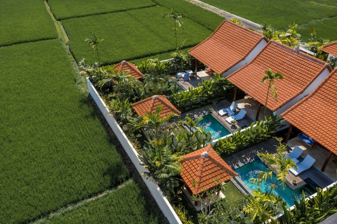 Роскошная вилла 1 BR с частным бассейном и видом на рисовое поле. Ubud - изображение 1