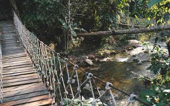 Rainforest Lodge рядом с водопадом San Kamphaeng