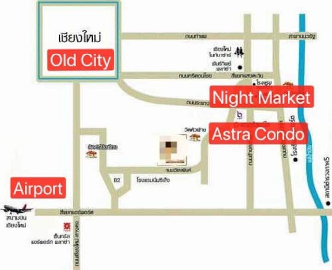 .54 Площадь 14-й этаж Astra Condo Near Changklan Old City Changkang Road Night Market Sky Infinity P Чианг-Май - изображение 4