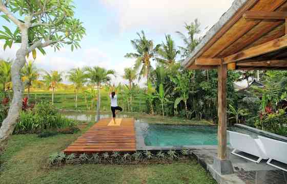 Вилла Joglo Villa at Rice Terrace (-а). Ubud