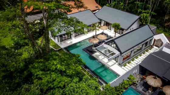 PROMO 5BR Waterfall Villa с видом на джунгли Ubud